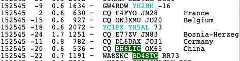wsjt x coloring